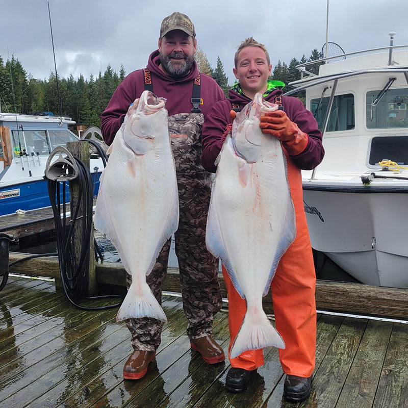 Halibut Caught While Fishing in Ketchikan Alaska