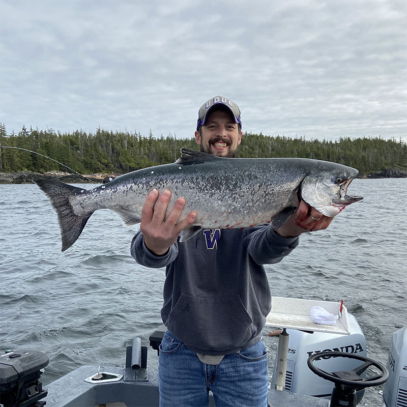 King Salmon Caught While Fishing in Ketchikan Alaska